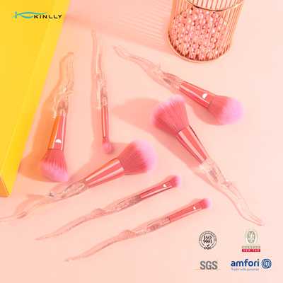 Пластиковая ручка щетинки набора щетки макияжа 7 частей синтетические для учреждения порошка