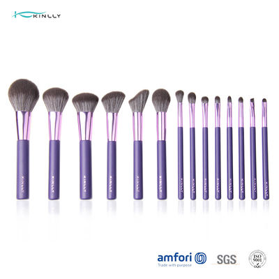 Сумка пурпурное BSCI Opp набор щетки макияжа 14 частей