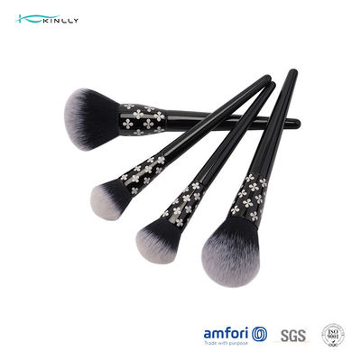 Набор щетки 10pcs макияжа деревянной ручки косметический с логотипом лазера на Ferrule