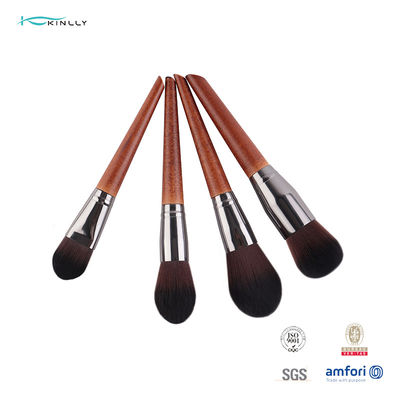 Алюминиевый макияж ручки Ferrule 11PCS деревянный чистит мягкие волосы щеткой нейлона