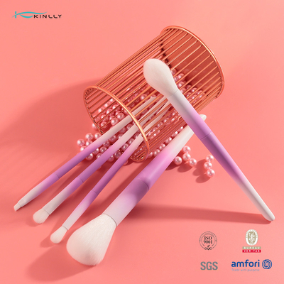Набор щетки макияжа ODM OEM OBM размера перемещения розовый с синтетическими волосами