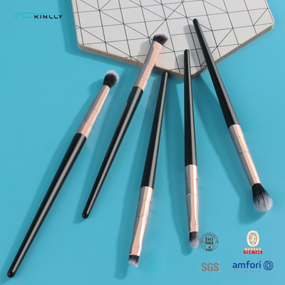 Ручка алюминиевого Ferrule набора щетки теней для век 5 частей смешивая деревянная