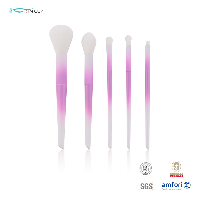 Набор щетки макияжа ODM OEM OBM размера перемещения розовый с синтетическими волосами
