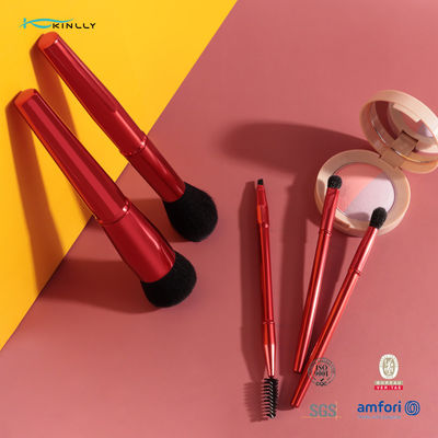 Набор кистей для макияжа с металлической ручкой, 5 шт.