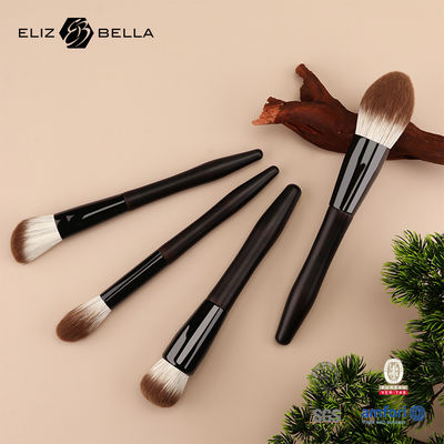 Professional Synthetic Travel Makeup Brush Set, Customizable Colors & Logo | Black & OEM Options Available,Hygienic, Compact & Portable for On-the-Go Touch-Ups