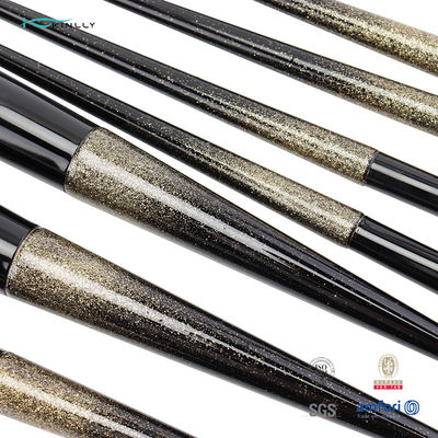Макияж алюминиевых ferrules синтетический чистит черную деревянную ручку щеткой