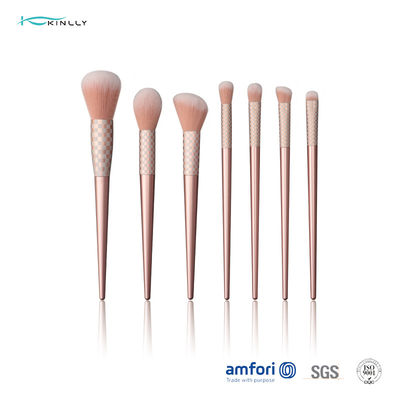 Алюминиевые наборы щетки макияжа косметик Ferrule 7PCS деревянные